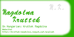 magdolna kruttek business card